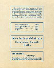 Esikatselukuva: Merimiestabletteja-lääkerasia-arkkeja