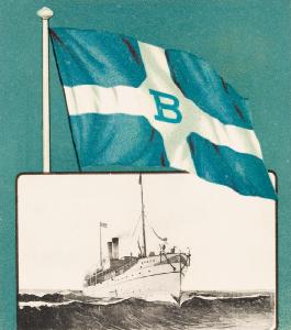 Esikatselukuva: Bore II -laiva merellä, Bore-yhtiön lippu