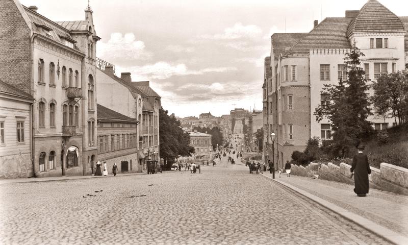 Esikatselukuva: katunäkymä, Kaskenkatu Aurajoen suuntaan