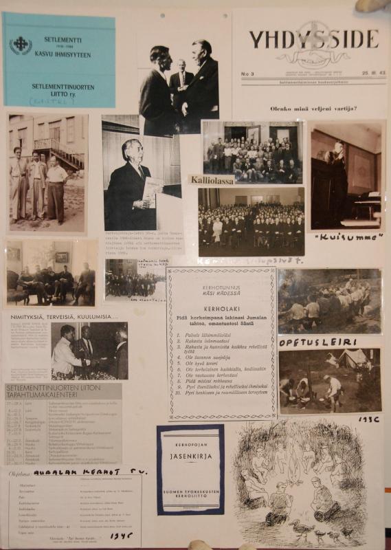 Esikatselukuva: Setlementtityön näyttelypaneeli