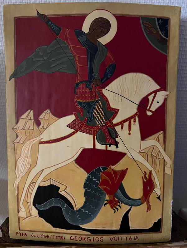 Esikatselukuva:&nbsp;Ikoni Pyhä suurmarttyyri Georgios voittaja